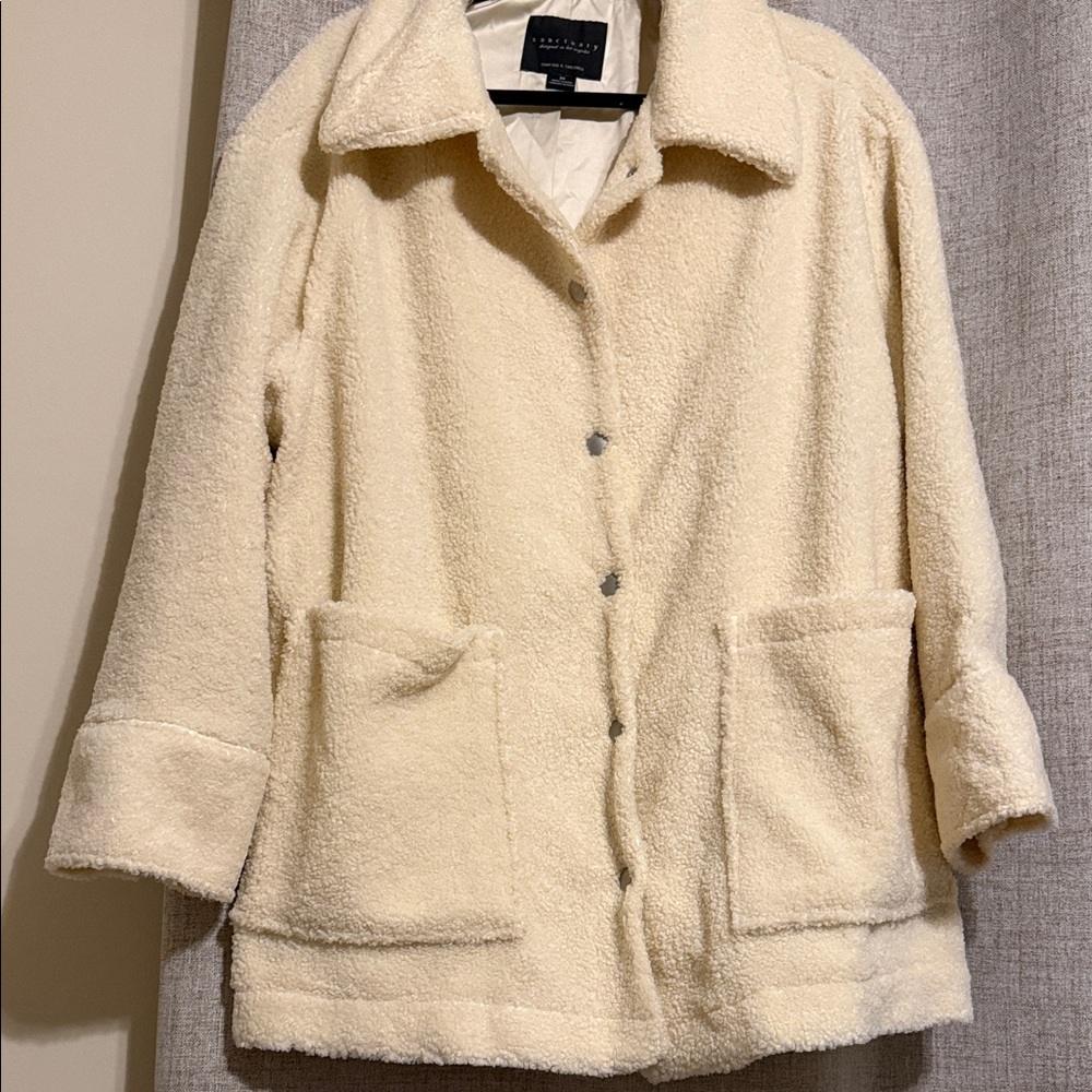 Sanctuary Off-White Teddy Sherpa Jacket 2X - Picture 4 of 7